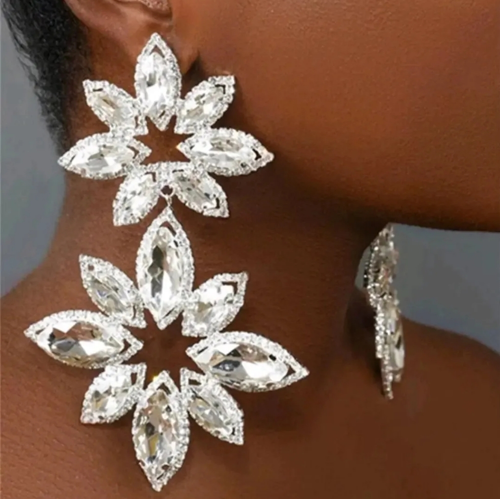 Gem Star Flower Earrings